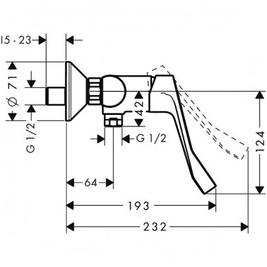 Hansgrohe maišytuvas dušui Focus Care 31916000 2