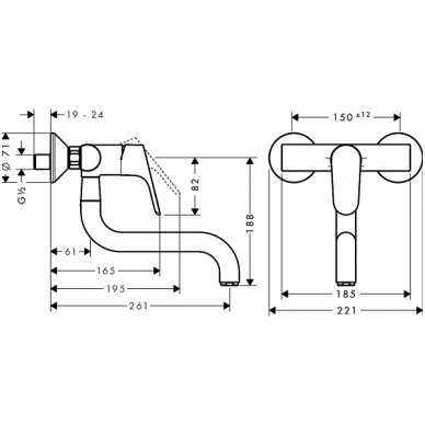 Hansgrohe maišytuvas plautuvei Focus 31825000 2