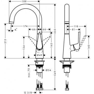 Hansgrohe maišytuvas plautuvei Talis S 220 2