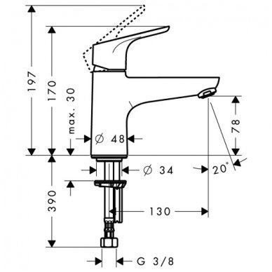 Hansgrohe maišytuvas voniai Focus 31931000 2