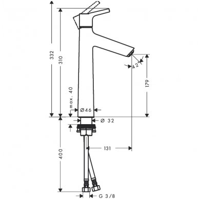 Hansgrohe maišytuvas praustuvui Talis S 190 2