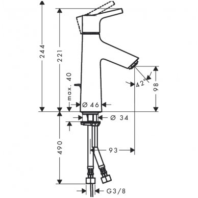 Hansgrohe maišytuvas praustuvui Talis S 100 3