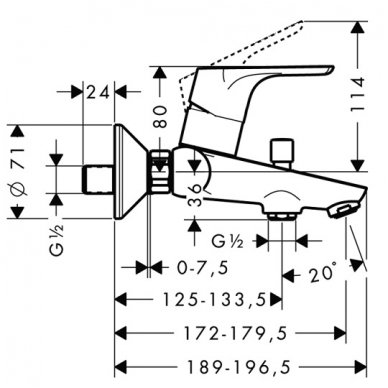 Hansgrohe maišytuvas voniai Focus 31940000 2