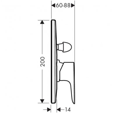 Hansgrohe potinkinis maišytuvas voniai Talis E 71746000 2