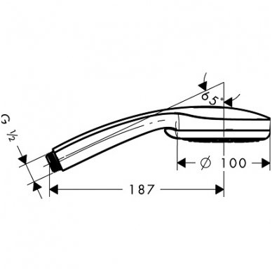 Hansgrohe rankinė dušo galva Croma 100 Vario 28535000 2