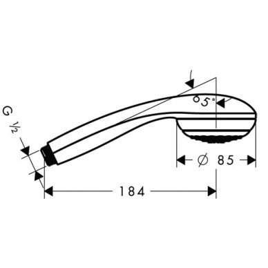 Hansgrohe rankinė dušo galva Crometta 85 Green 28561000 2