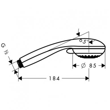 Hansgrohe rankinė dušo galva Crometta 85 Multi 28563000 2