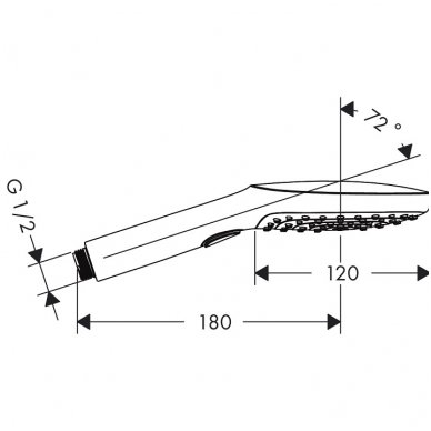 Hansgrohe rankinė dušo galva Raindance Select E 120 3jet 3