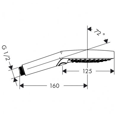 Hansgrohe rankinė dušo galva Raindance Select S 120 3jet 3