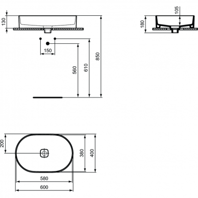 Ideal Standard baldinis praustuvas 600x400 Strada II 2