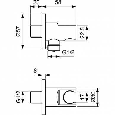 Ideal Standard laikiklis dušo galvai Joy 2