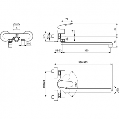 Ideal Standard maišytuvas voniai Ceraflex 2