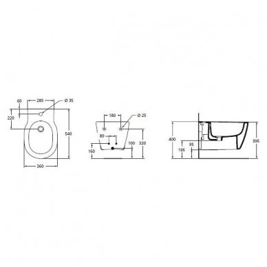 Ideal Standard pakabinama bidė Connect E799701 2