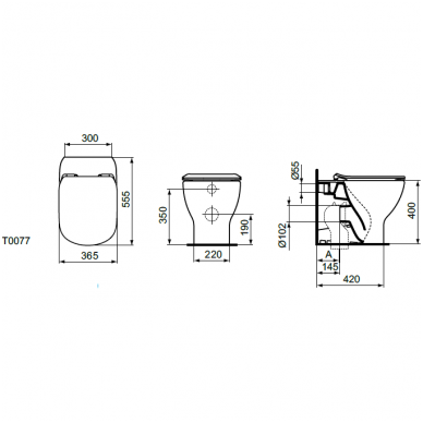 Ideal Standard pastatomas WC Tesi (AquaBlade®) T007701 2