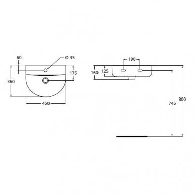 Ideal Standard praustuvas Connect Arc 450x360 E796801 2