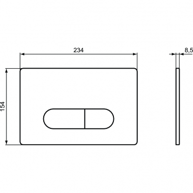 Ideal Standard vandens nuleidimo mygtukas ProSys Oleas M1 2