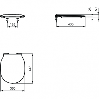 Ideal Standard WC sėdynė su dangčiu Connect Air Softclose 2