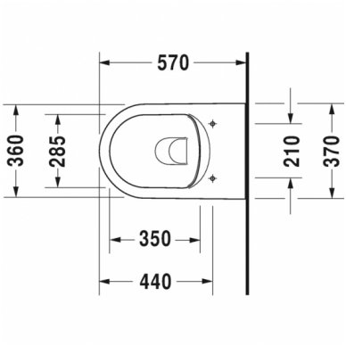 Duravit pakabinamas WC su dangčiu ME by Starck Rimless 3