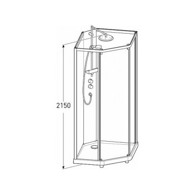 IFO penkiakampė dušo kabina Showerama 10-5 Comfort 800x900 4