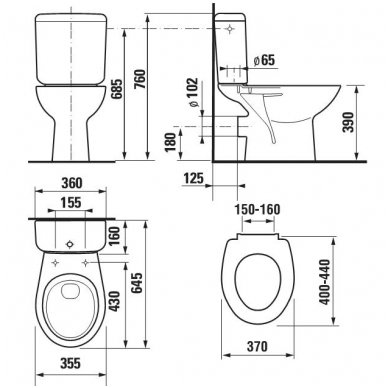 Jika kombinuotas pastatomas WC Zeta 8.2539.6.000.241.3/8.2539.6.000.242.3 2