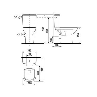 Jika pastatomas WC su dangčiu Deep by Jika 2