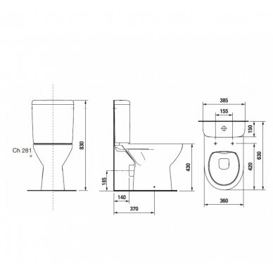 Jika pastatomas WC su dangčiu Lyra Plus 4