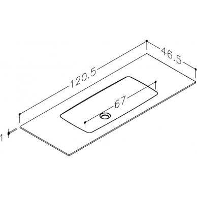 Kamė baldinis praustuvas ORION 120 2