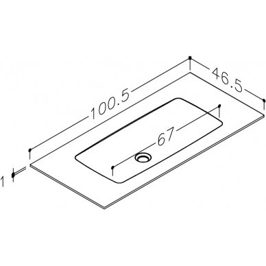 Kamė baldinis praustuvas ORION 100 2