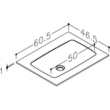 Kamė baldinis praustuvas ORION 60 2