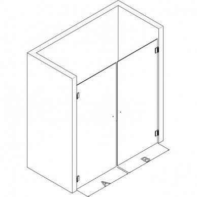 Kamė dušo durys 400-1800mm Modelis 2 4