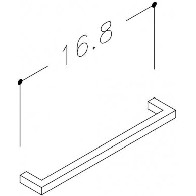 Kamė rankenėlė H11 16.8 cm 2