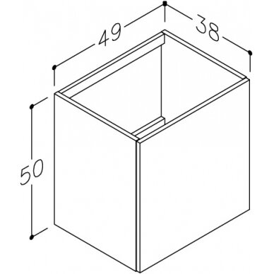 Kamė spintelė po praustuvu DUET 50 2