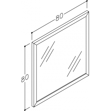 Kamė veidrodis RUSTIC 80 2