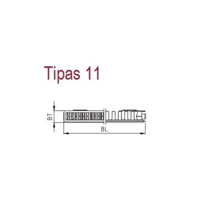 Kermi plieninis radiatorius 11x400 (ilgis pasirinktinai) 2