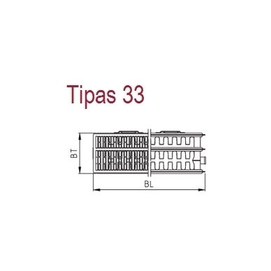 Kermi plieninis radiatorius 33x500 (ilgis pasirinktinai) 2
