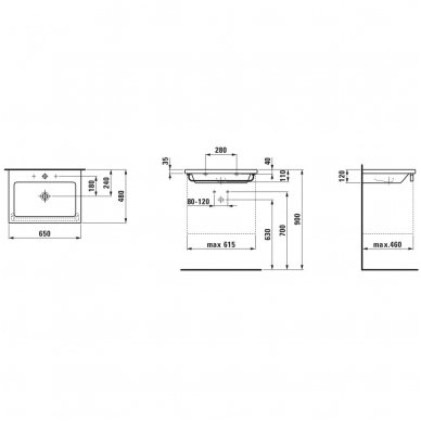 Laufen baldinis praustuvas 650x480 Living Square 2