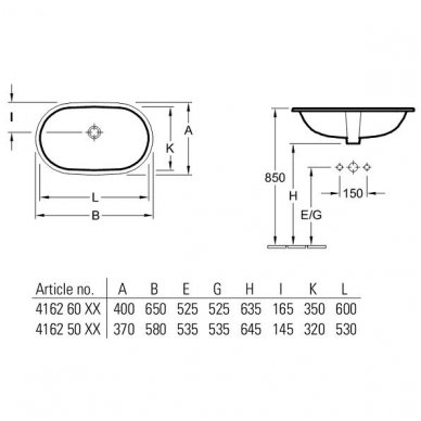 Villeroy&Boch po stalviršiu montuojamas praustuvas 600x350 O.Novo 41626001 2