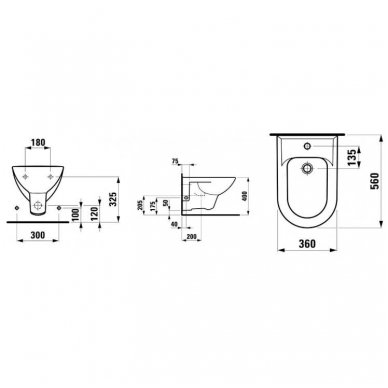 Laufen pakabinama bidė Pro 830951 2