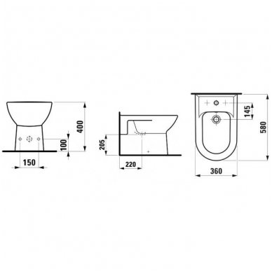 Laufen pastatoma bidė Pro 832951 2