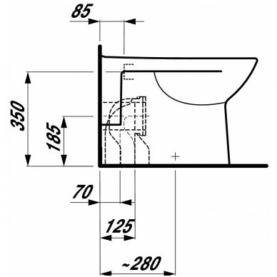 Laufen pastatomas unitazas Pro 822951 3