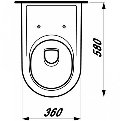 Laufen pastatomas unitazas Pro 822951 4