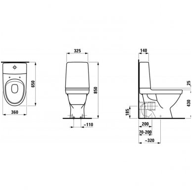 Laufen pastatomas WC Kompas 6