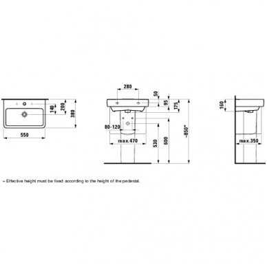 Laufen praustuvas 550x380 Pro S 818958 5