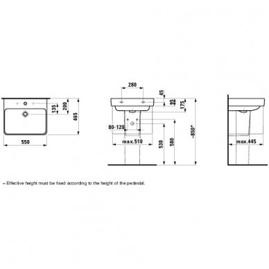 Laufen praustuvas 550x465 Pro S 810962 2