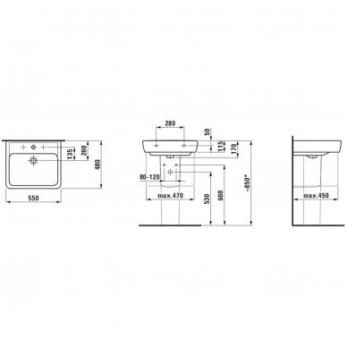 Laufen praustuvas 550x480 Pro 818951 2