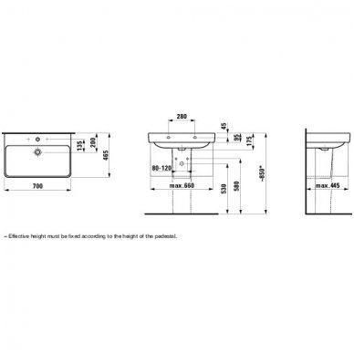 Laufen praustuvas 700x465 Pro S 810967 5