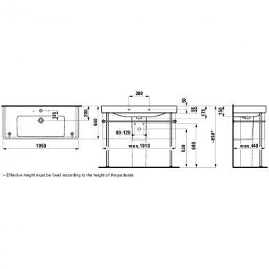 Laufen praustuvas 1050x460 Pro S 813966 6