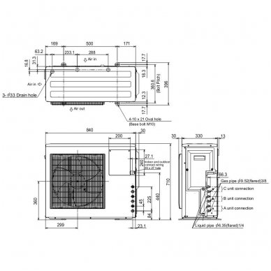 Mitsubishi Electric šilumos siurblio oro kondicionieriaus lauko blokas MXZ-3F54VF 2