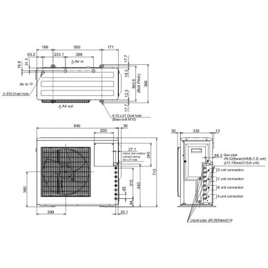 Mitsubishi Electric šilumos siurblio oro kondicionieriaus lauko blokas MXZ-4F72VF 2