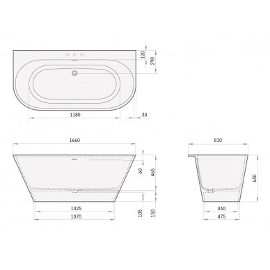 PAA vonia 1660x810 Deco Wall (Silkstone) 4